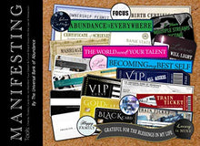 Load image into Gallery viewer, Manifesting Tools: Checks, Tickets, Cards etc. to Manifest Your Dream & Future Board Vision for the Law of Attraction: LOA Manifestation Kit (Beginner's LOA for Financial Freedom)