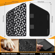 Load image into Gallery viewer, GliCraft 2 Pcs Car Door Protector Pet Dog Paw Prints Car Door Cover Protector Waterproof Scratching Nonslip Universal Fit Car Door Guard with Storage Pockets for Interior Vehicle, Machine Washable
