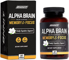 Load image into Gallery viewer, ONNIT Alpha Brain (45-Day Supply) - Premium Nootropic Brain Supplement - Focus, Concentration & Memory - Alpha GPC, L Theanine & Bacopa Monnieri