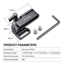 Load image into Gallery viewer, SMALLRIG Mount Bracket SSD Holder for Samsung T5 SSD with 1/4”-20 Threads, Compatible with SMALLRIG Cage for BMPCC 4K & 6K and Z CAM (New Version) – 2245B