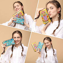 Load image into Gallery viewer, APHISON Wallets for Women RFID Blocking Zipper Purse Card Case Wallet Phone Clutch Cartoon Style Wallet With Wristlet for Ladies/Girls Gift Box 684-0170A