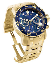 Load image into Gallery viewer, Invicta Men's 0073 Pro Diver Collection Chronograph 18k Gold-Plated Watch with Link Bracelet