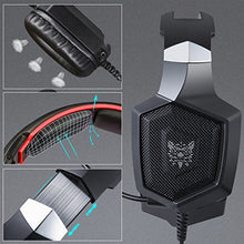 Load image into Gallery viewer, ONIKUMA Gaming Headset - Updated K8 Headset Gaming for PS4 New Xbox One, Stereo Over-Ear Headphones & Noise-canceling Microphone with Mic for PC Computer Mac Laptop Nintendo Switch Games (Red)