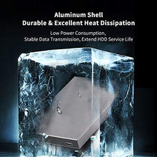 Load image into Gallery viewer, SSK Aluminum 2.5" Hard Drive Enclosure USB C 3.1 Gen 2(6Gbps) to SATA External HDD Case Adapter for 2.5 inch 7 9.5mm SATA III HDD SSD with UASP Compatible with WD Seagate Samsung PS4 Xbox