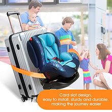 Load image into Gallery viewer, 2 Pieces Car Seat Travel Belt, Adjustable Car Seat Travel Strap to Convert Kid Car Seat, Carry-on Luggage into Airport Car Seat Stroller & Carrier Belt Safe Travel Solution (Orange)