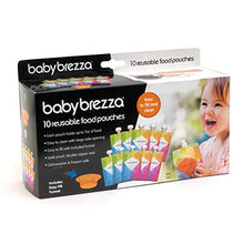 Load image into Gallery viewer, Baby Brezza Reusable Baby Food Storage Pouches, 10 Pack 7oz - Make Organic Food Puree for Kids or Toddlers and Store in Refillable Squeeze Pouches, Bulk Set is Freezer Safe & Washable