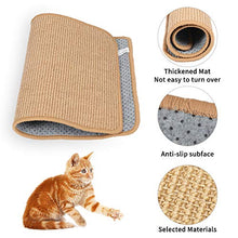 Load image into Gallery viewer, M&MKPET Natural Sisal Cat Scratcher Mat Horizontal Cat Floor Scratching Pad Rug Scratch Pad for Cat Grinding Claws & Protecting Furniture (25.6" 15.7")