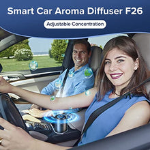 Load image into Gallery viewer, Ceeniu Smart Car Air Fresheners, Ultrasonic Atomizer, Adjustable Concentration, Auto On/Off, Built-in Battery, 45ml French Natural Fragrance, Lasts 4 Months, F26 Car Fresheners, Cologne, Black Matte