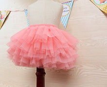 Load image into Gallery viewer, elamccor Tutu Skirt for Baby Girl Toddler 6 Layered Tulle Skirts, Watermelon Pink, 3-4T