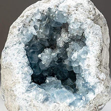 Load image into Gallery viewer, Astro Gallery of Gems Blue Celestite Cluster Geode from Sankoany, Ketsepy Mahajanga, Madagascar (9 lbs) - BC71
