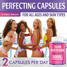 Load image into Gallery viewer, Glutathione Whitening Pills - 2000mg Glutathione - Better than Skin Lightening Cream - Dark Spots & Acne Scar Remover, Hyperpigmentation Treatment - Anti-aging Effect and Powerful Antioxidant - 60caps