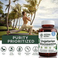 Load image into Gallery viewer, Natural Nutra Vegan and Vegetarian Glucosamine Hydrochloride for Men and Women, Kosher, Shellfish Free, Plant Based, Collagen, Joint and Cartilage Support Supplement, 750mg, 120 Capsules