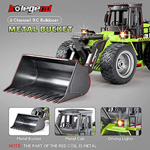 Load image into Gallery viewer, kolegend Remote Control Bulldozer Rc Toy Truck, 1/18 Scale RC Construction Vehicles Metal Front Loader 4WD Truck for Boys Girls Kids with Rechargeable Battery
