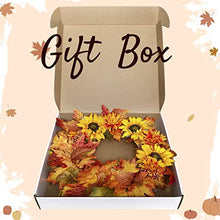 Load image into Gallery viewer, Tiny Land 24 Inches-Fall-Wreath for Front-Door-Decor Gift Box Included - Handcrafted Rattan Base - for Autumn & Thanksgiving Day