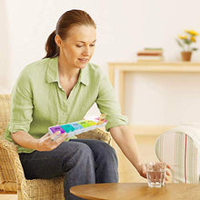 Load image into Gallery viewer, AUVON iMedassist Weekly Pill Organizer Arthritis Friendly, BPA Free Travel 7 Day Pill Box Case with Spring Open Design and Large Compartment to Hold Vitamins, Cod Liver Oil, Supplements and Medication