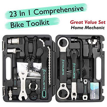 Load image into Gallery viewer, 23 Piece Bike Tool Kit - Bicycle Repair Tool Box Compatible - Mountain/Road Bike Maintenance Tool Set With Storage Case (CT-K01-23)