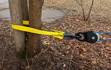 Load image into Gallery viewer, TGL 3 inch, 8 Foot Tree Saver, Tow Strap with D Ring Shackle and 10 Ton Snatch Block