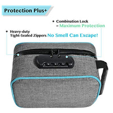 Load image into Gallery viewer, Smell Proof Bag with Combination Lock Lunch Bag File Organizer Case Container; Medicine Lock Bag Travel Storage Case (Gray)