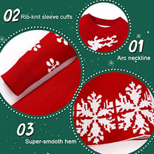 Load image into Gallery viewer, Zanie Kids Toddler Christmas Dress Little Girls’ Sweater Dresses Xmas Long Sleeve Ribbed Knit Party Dress, Red, 7-8 Years
