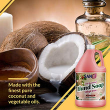 Load image into Gallery viewer, Sanit Silky Clean Antibacterial Liquid Hand Soap Refill - Advanced Formula with Coconut Oil and Aloe Vera - All Natural Moisturizing Hand Wash - Made in USA, Holiday Aroma, 1 Gallon