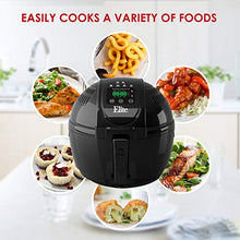 Load image into Gallery viewer, Elite Platinum EAF-1506D Electric Digital Hot Air Fryer Oil-Less Healthy Cooker Timer & Temperature Controls, 26 Recipe Cookbook, 3.5 Quart, Black