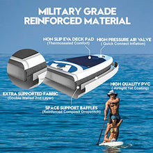 Load image into Gallery viewer, Highpi Inflatable Stand Up Paddle Board 10'6''x32''x6''W Premium SUP Accessories & Backpack, Wide Stance, Surf Control, Non-Slip Deck, Leash, Paddle and Pump, Standing Boat for Youth & Adult…