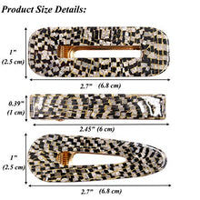 Load image into Gallery viewer, 20 Pieces Acrylic Resin Hair Barrettes Gold Duckbill Totoise Clips Pearl Hair Barrettes Fashion Geometric Alligator Hair Clips for Women and Youngster Ladies Hair Accessories