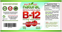Load image into Gallery viewer, Organic Vitamin B12 Liquid - Sublingual Extra Strength 60 x 5000 mcg Drops, Methylcobalamin, Natural Cherry Flavor, Vegan, Maximize Absorption and Energy