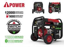 Load image into Gallery viewer, A-iPower SUA12000ED 12,000 Watt Dual Fuel Portable Generator Propane or Gas EPA/CARB, Electric Start + Instant Energy Switch