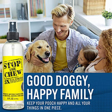 Load image into Gallery viewer, Emmy's Best Pet Products Stop The Chew 3X Strength Anti Chew Bitter Spray Deterrent for Dogs and Puppies - Alcohol-Free - Most Powerful Bitter Deterrent - 8 Ounce