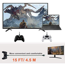Load image into Gallery viewer, PS4 Controller Charger Cable 2Pack 15ft Extra Long Durable Nylon Braided Micro USB Fast Charging and Data Sync Cord Compatible for Playstation 4,Xbox One S/X Controller,Samsung Galaxy S7 S6 and More