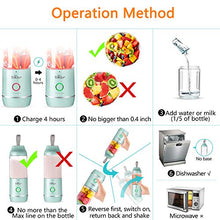 Load image into Gallery viewer, Portable Personal Blenders for Shakes and Smoothies, USB Rechargeable Mini Smoothie Blenders for Kitchen Small Handheld Blenders Juicer Cup with 11.84oz BPA Free Travel Sports Bottle and Lid