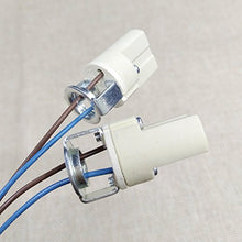 Load image into Gallery viewer, 6pcs G9 Base Socket Ceramic Lamp Holder Halogen Lamp Holder with 9" Leads G9 Connector LED Aging Test Lamp Bracket