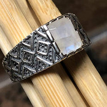 Load image into Gallery viewer, Natural Rainbow Moonstone 925 Solid Sterling Silver Men's Ring Size 8, 9, 10, 11, 12, 13
