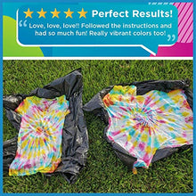 Load image into Gallery viewer, Just My Style Neon Tropics Tie-Dye Kit by Horizon Group USA, Create 15 DIY Tie Dye Projects. Kit Includes Gloves, Color Mixing Bottles, Neon Dyes, Rubber Bands + One Iron On Tropical Design