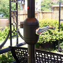 Load image into Gallery viewer, Sunnyglade 9' Solar 24 LED Lighted Patio Umbrella with 8 Ribs/Tilt Adjustment and Crank Lift System (Teal Blue)