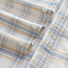 Load image into Gallery viewer, Dubinik Mens Button Down Long Sleeve Shirts 100% Cotton Plaid Casual Oxford Shirt with Pocket