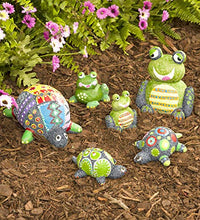 Load image into Gallery viewer, DIY Paint a Rock Pet Kit - Set of 6 (3 Frogs and 3 Turtles) - Children's Arts and Crafts - Includes Weather Resistant Paints and Paintbrush - Indoor Bedroom or Outdoor Yard and Garden Display - 1.25'' - 5.75'' H
