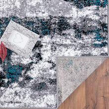 Load image into Gallery viewer, Luxe Weavers Victoria Abstract Turquoise 9x12 Area Rug 9084