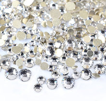 Load image into Gallery viewer, Zealer 1800pcs Clear Crystal Nail Art Rhinestones Round Beads Top Grade Flatback Glass Charms Gems Stones for Nails Decoration Crafts Eye Makeup Clothes Shoes 300pcs Each (Mix SS3 6 10 12 16 20)