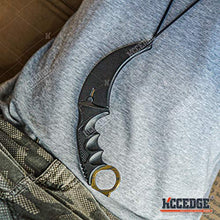 Load image into Gallery viewer, Tactical Knife Hunting Knife Survival Knife 7.5" Fixed Blade Knife FULL METAL TRAINING KARAMBIT with DULL EDGE Camping Accessories Camping Gear Survival Kit Survival Gear Tactical Gear 79439 (Gold)