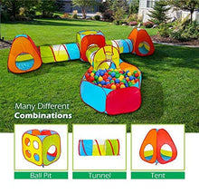 Load image into Gallery viewer, Playz Ball Pit, Play Tent and Tunnels for Kids, Gift for Toddler Boys & Girls, Best Birthday Gift for 3 4 5 6 7 8 Year Old, Pop Up Baby Play Toy, Indoor & Outdoor Use as Portable Play Center