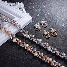Load image into Gallery viewer, Luxury Pearl Wedding Jewelry Set Necklace Earrings Party Wear Birthday Gift for Mother Wife (White)