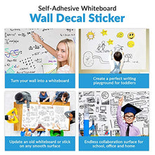 Load image into Gallery viewer, Extra Large Whiteboard Decal Sticker, Self-Adhesive Paper Message Board (6.5 FEET) Peel and Stick Wallpaper with 4 Dry Erase Markers, Size 17.7” X 78.7”
