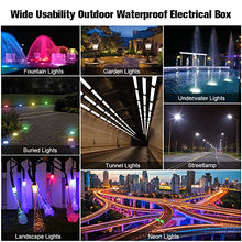 Load image into Gallery viewer, Junction Box Outdoor Waterproof Electrical Box, 3 Way Plug Line Plastic External Junction Box, M25 Coaxial Wire Connector, Electric Power Cord Boxes Suitable for Outdoor Lights, Landscape Lighting (3way)