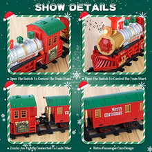 Load image into Gallery viewer, Lucky Doug Christmas Train Toys Set Around Tree for Kids, Electric Train Set with Light & Sounds Include 4 Cars and 10 Tracks, Christmas Trains Sets Gift for 2 3 4 5 6 Years Old Boys Girls Toddlers