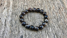 Load image into Gallery viewer, Galaxy Jewelry 10mm Stretchable Brown Chocolate Moonstone Bracelet Round, Smooth 7" for Mens, Womens, gf, bf & Adult.