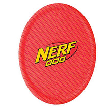 Load image into Gallery viewer, Nerf Dog Nylon Flyer Dog Toy, Frisbee, Lightweight, Durable and Water Resistant, Great for Beach and Pool, 9 inch diameter, for Medium/Large Breeds, Single Unit, Red