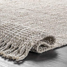 Load image into Gallery viewer, nuLOOM Hand Woven Chunky Natural Jute Farmhouse Runner Rug, 2' 6" x 8', Off-white