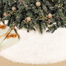 Load image into Gallery viewer, Christmas Tree Skirt, 50 Inch Thicker & Ultra Soft White Christmas Plush Tree Skirt, Machine Washable & Dryable Snowy White Fur Tree Skirt for Christmas Decorations and Ornaments